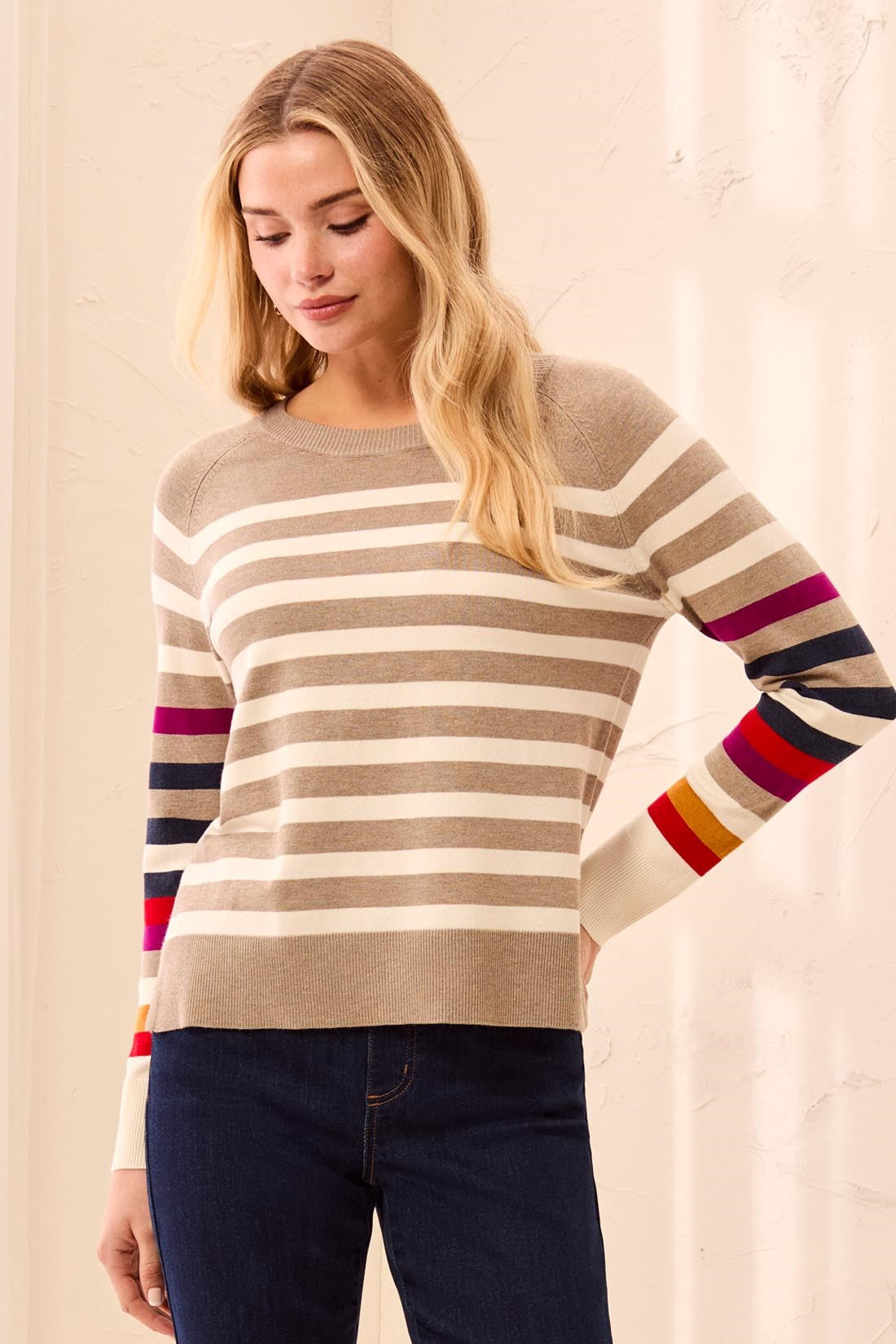 Viscose Striped Sweater