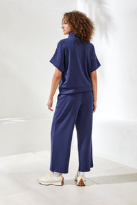Techno Lux Mock Neck Zip Top
