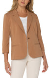 Fitted Blazer with Ruched Sleeve