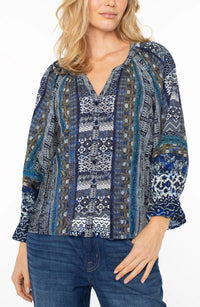 3/4 Sleeve Button Front