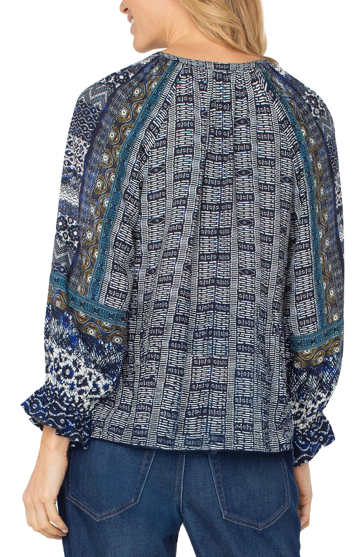 3/4 Sleeve Button Front