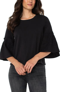 3/4 Sleeve Embroidered Top