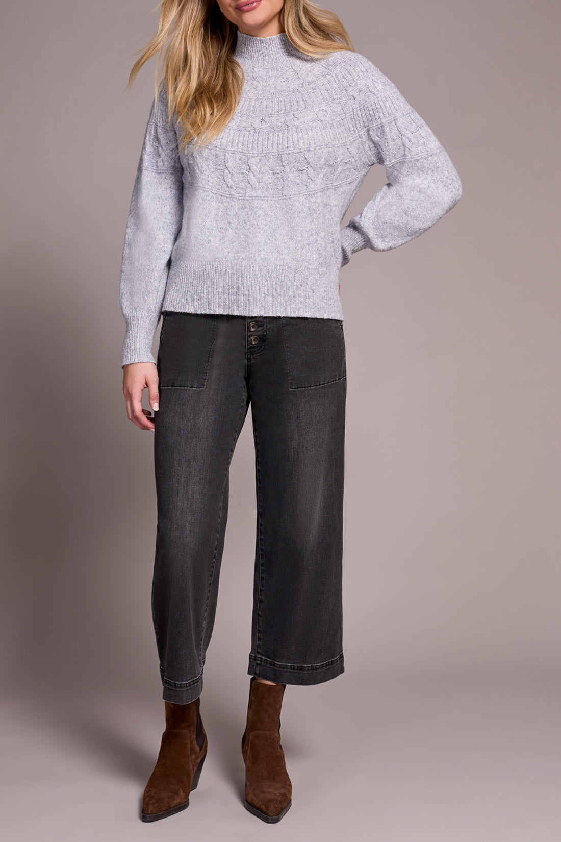Long Sleeve Mock Neck Sweater