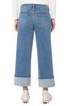 Morgan High Waist Cuffed Wide Leg Jeans
