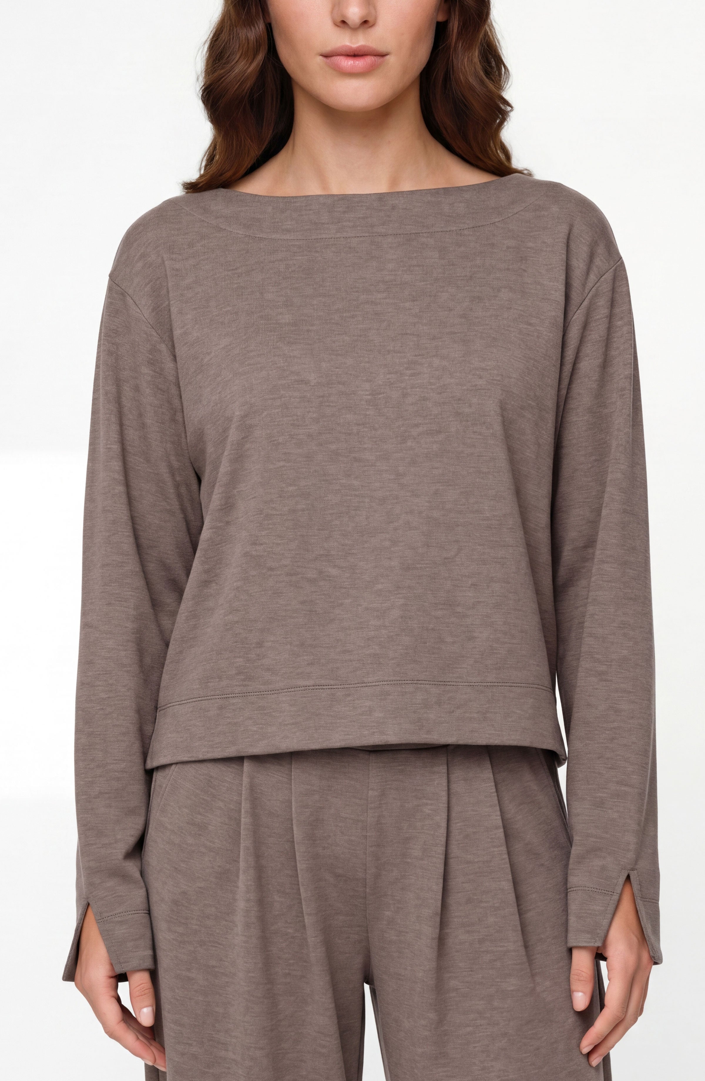 Boat Neck Sweatshirt