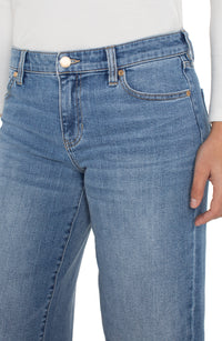 Morgan High Waist Cuffed Wide Leg Jeans