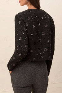 Fancy Embellished Tweed Jacket