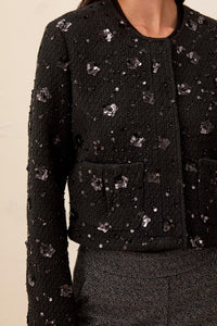 Fancy Embellished Tweed Jacket