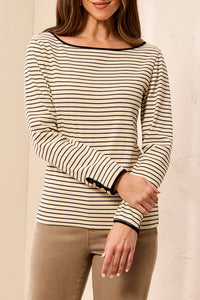 Striped Boat Neck