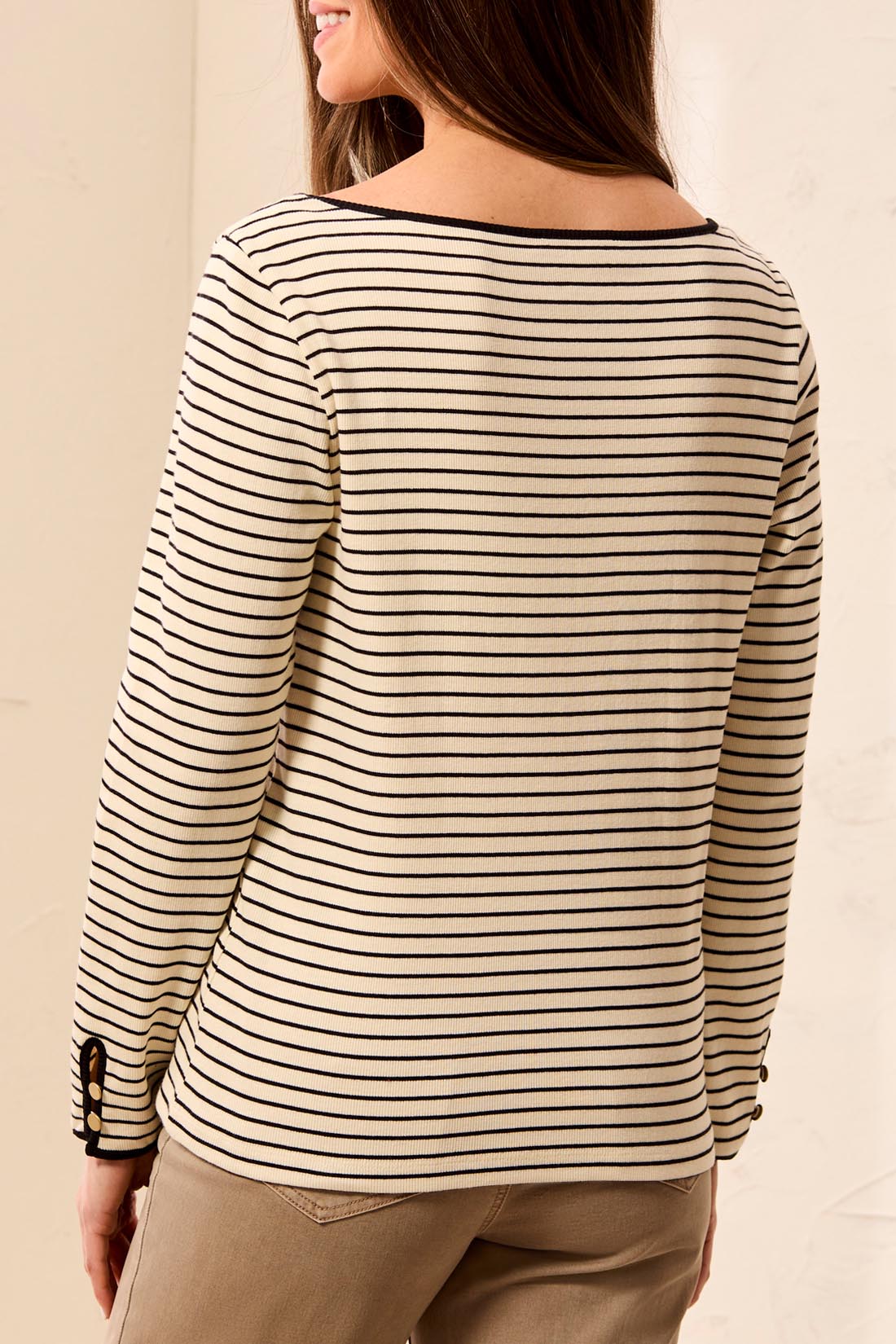 Striped Boat Neck