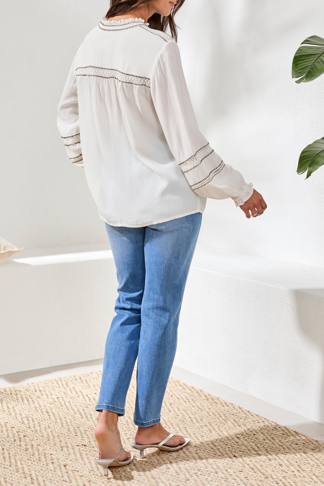 Button Front Novelty Blouse