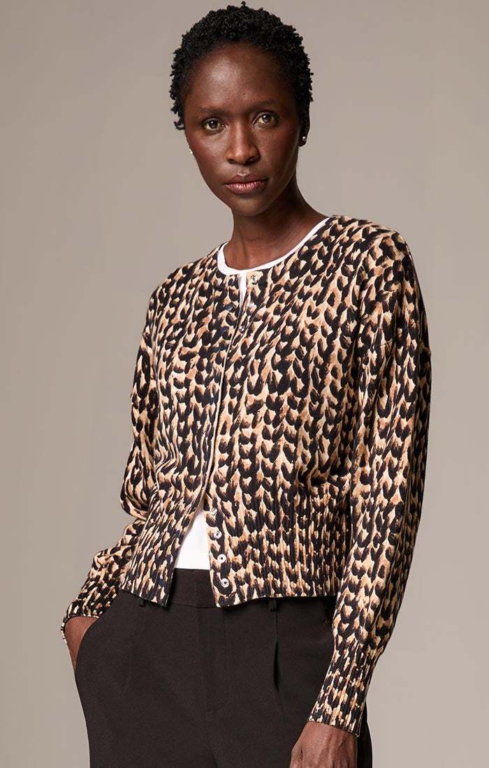 Stitch Print Snap It Up Cardigan