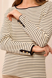 Striped Boat Neck