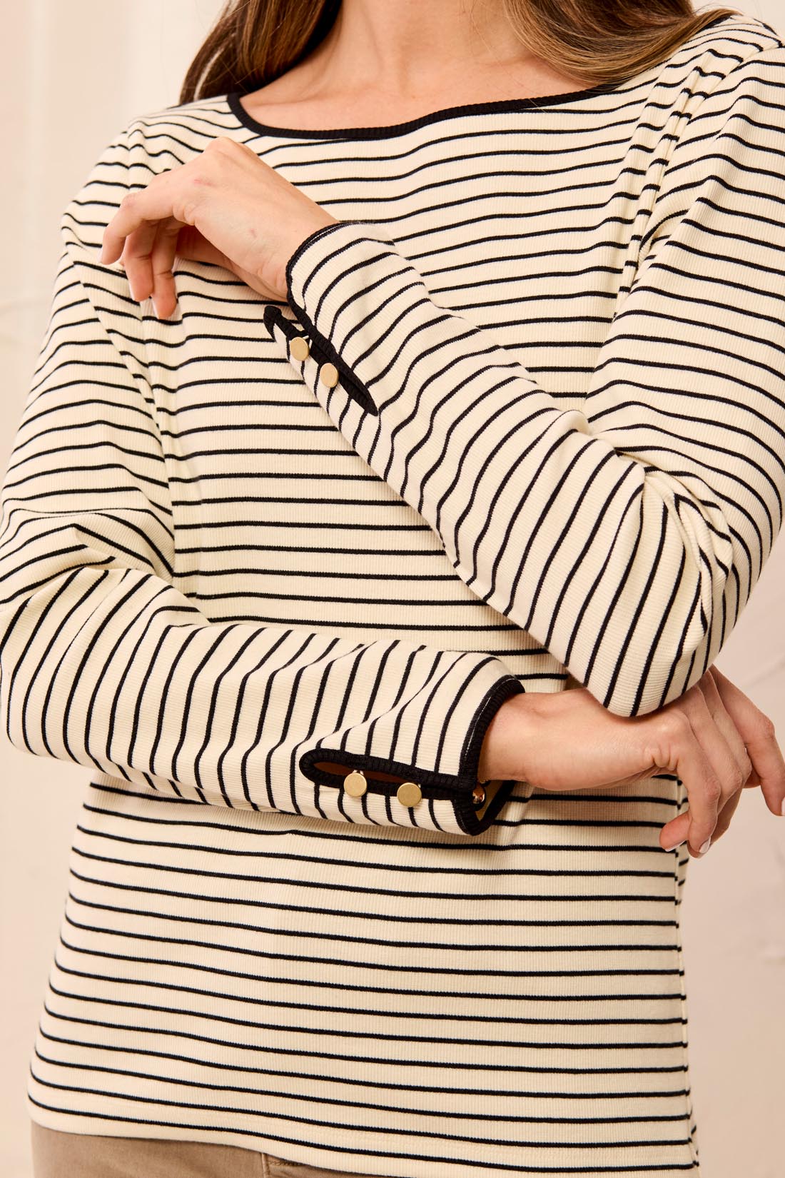 Striped Boat Neck