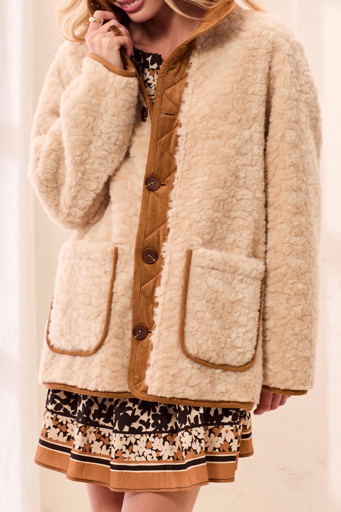 Reversible Faux Fur Coat