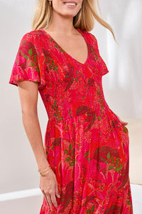 Ruched Top Maxi Dress
