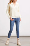 Oversized Drop Shoulder Polo Sweater