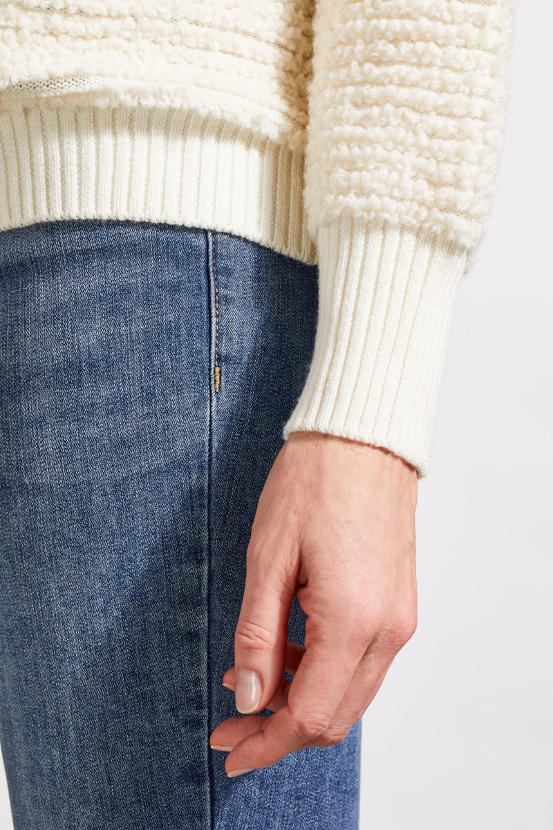 Oversized Drop Shoulder Polo Sweater