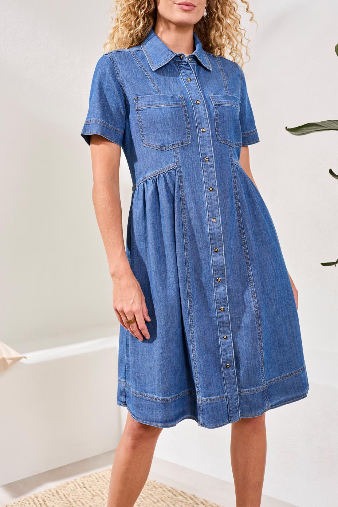 Button Down Flowy Dress