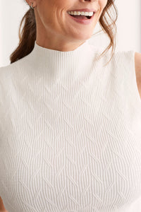 Sleeveless Mock Neck Top