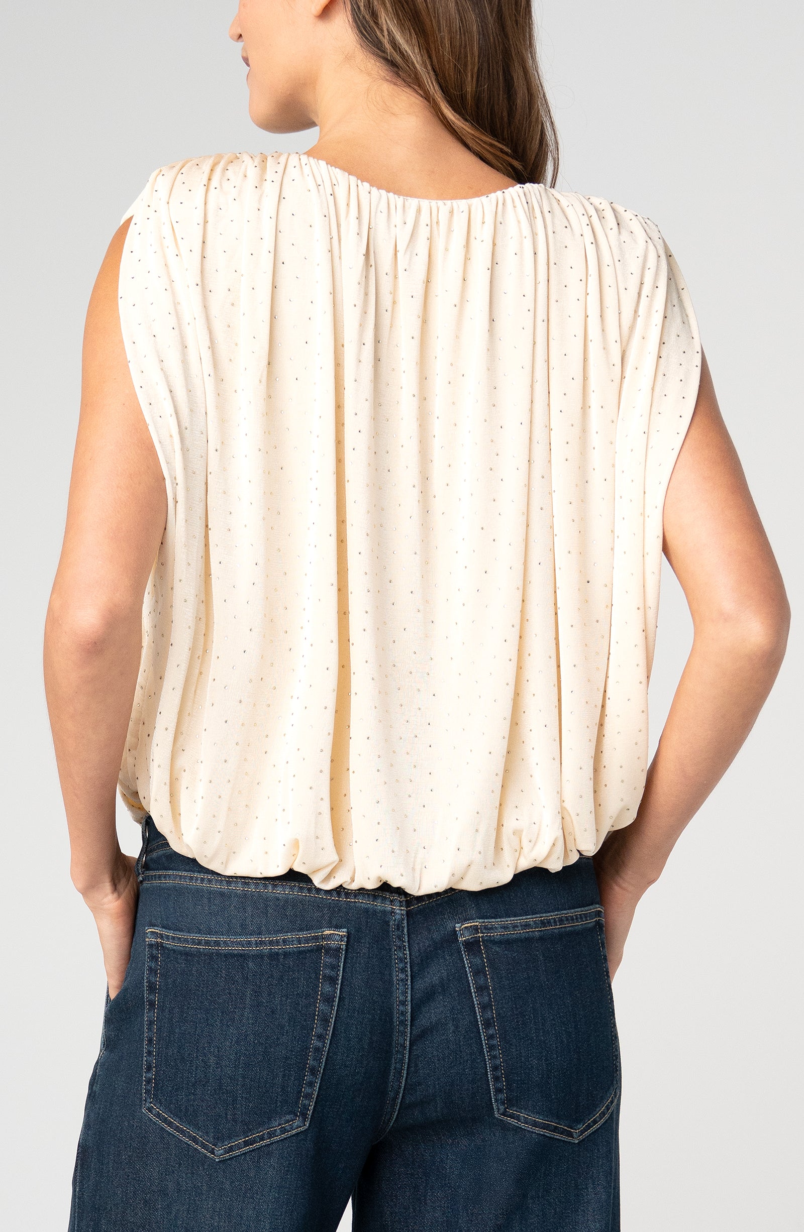 Sleeveless Draped Top