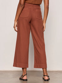 Soft Marine Wide Leg Crop Pant